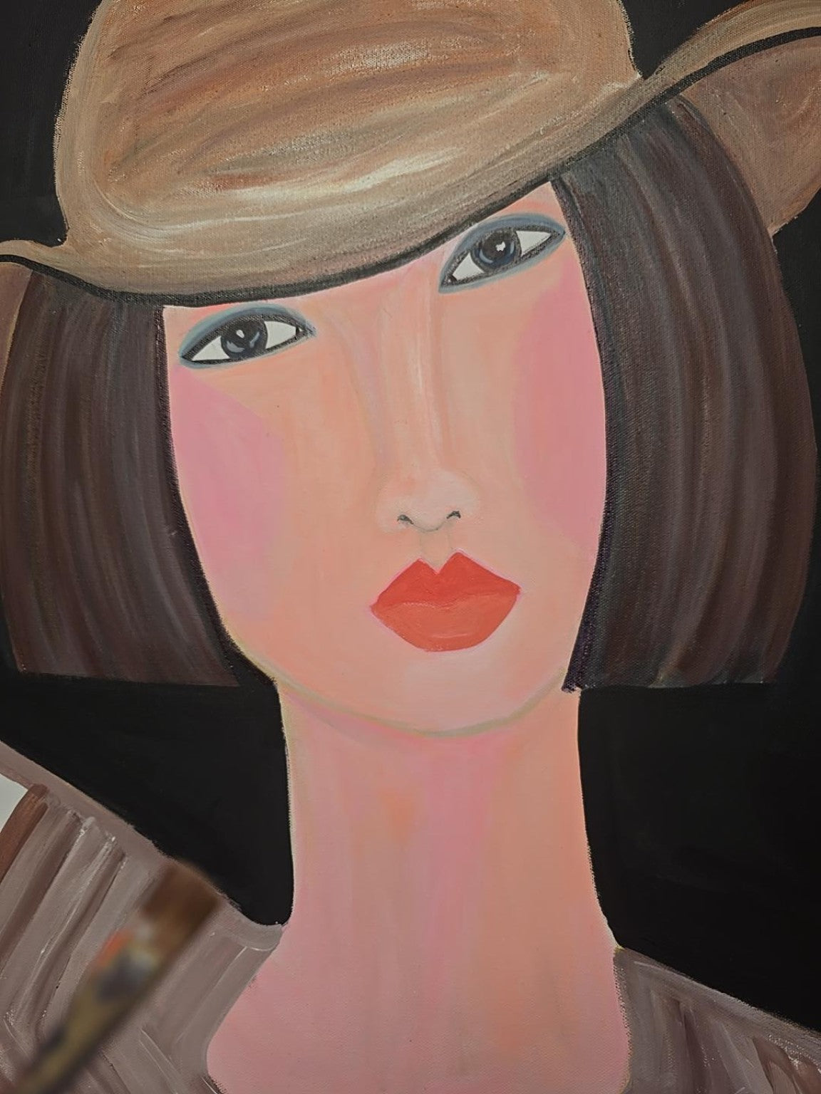 She Came Back Different, 16 by 20 inch original acrylic portrait by Tammy G Art
